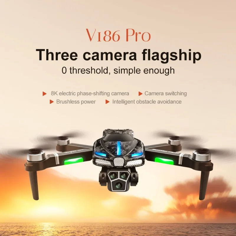 新しい V186 プロドローンプロフェッショナルブラシレスモ - Drone Gimbal 2 Axis のレビューと価格