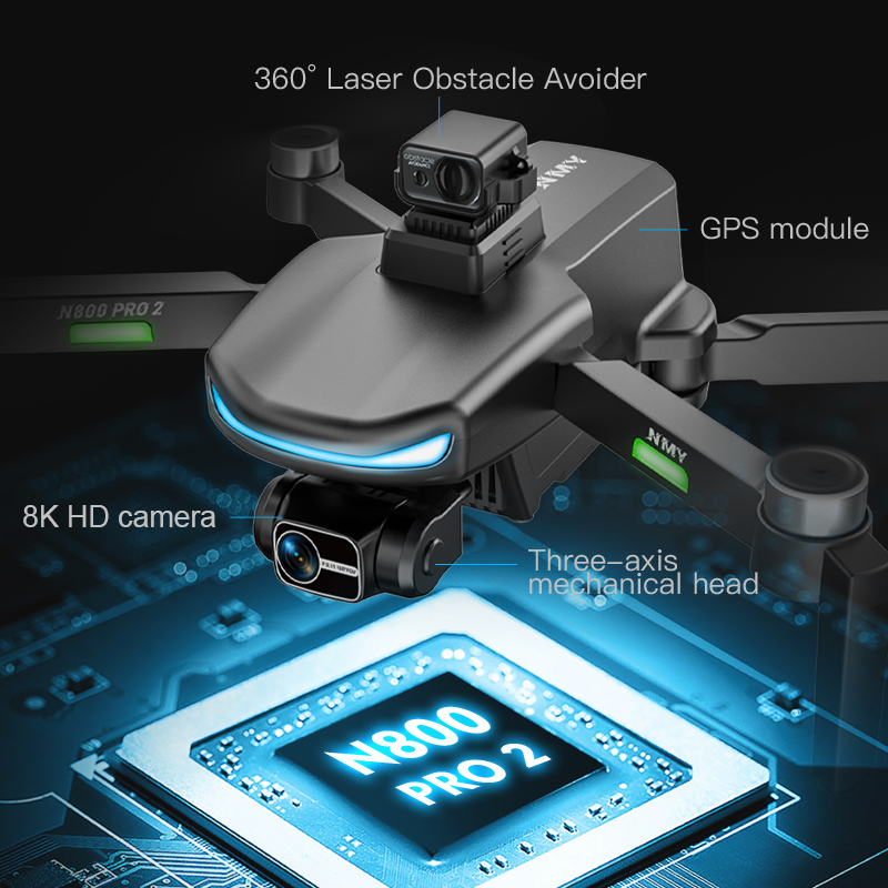N800 PRO 2 GPS ドローン プロフェッショナル  - Drone Gimbal 2 Axis のレビューと価格