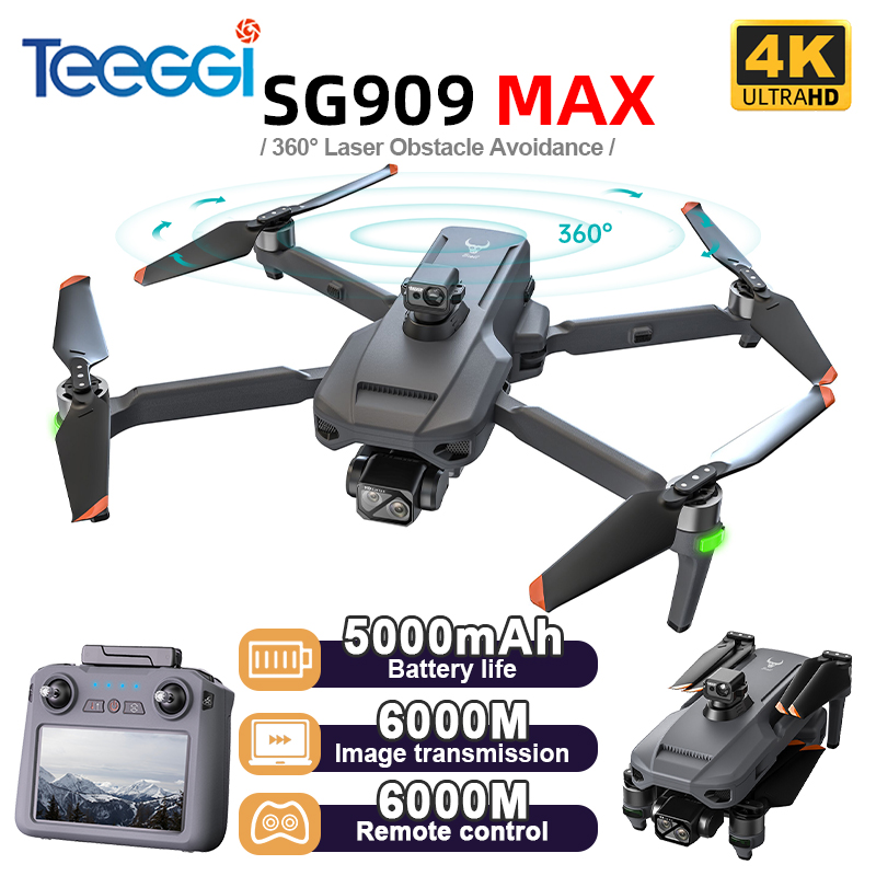 Teeggi SG909 MAX GPS ドローン 4K カ - Drone Gimbal Brushless のレビューと価格