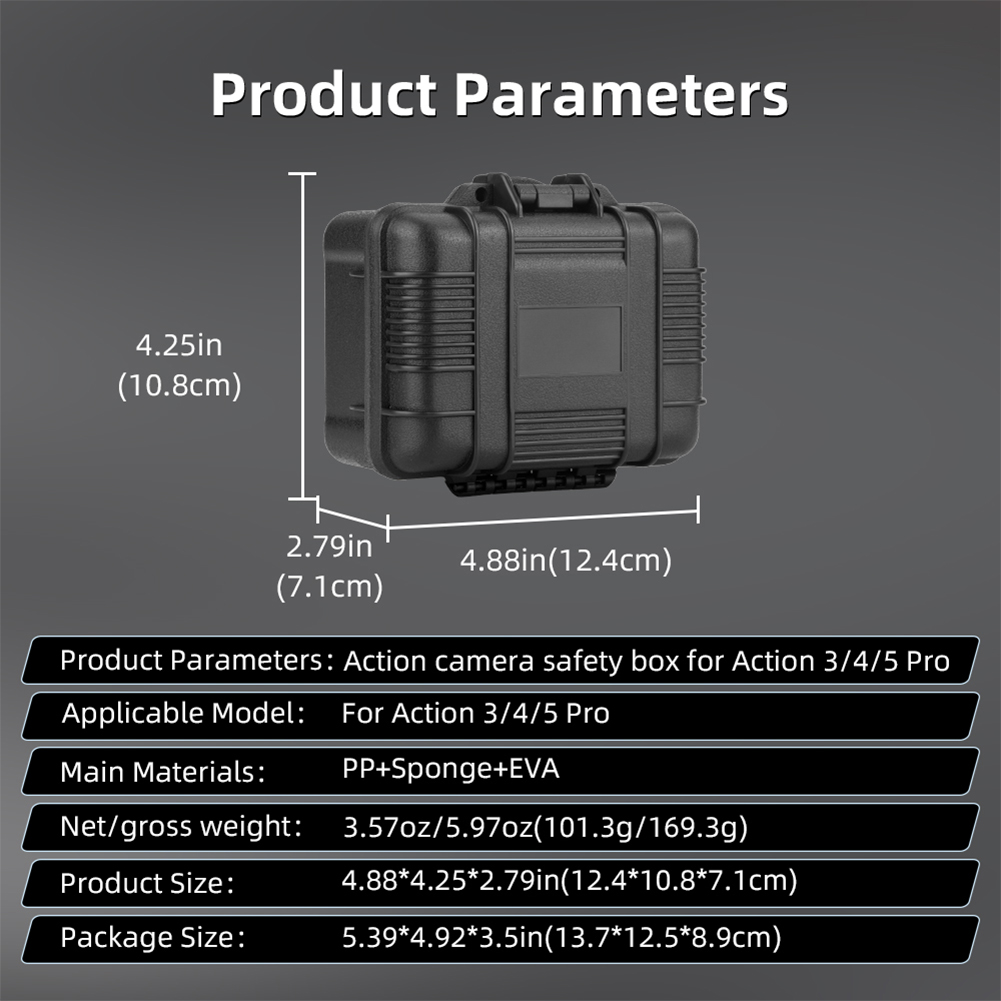 ハードケース防水ボックス DJI Action 5 Pro/ - Drone Gimbal Case のレビューと価格