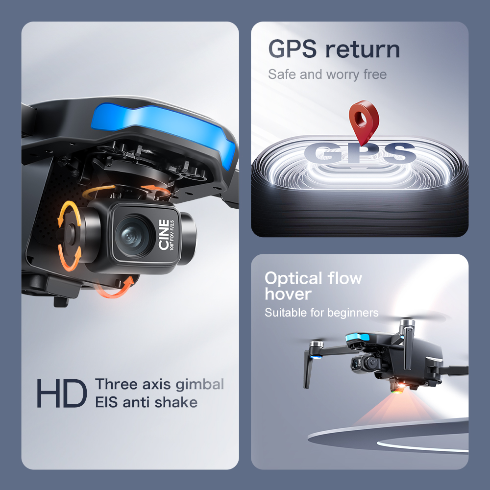 レノボ S-X1 GPS ドローン 8K HD プロフェッシ - Drone Gimbal 3 Axis のレビューと価格