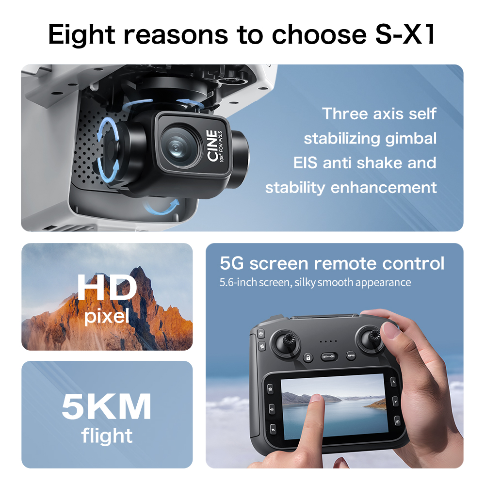 Lenovo S-X1 MAX GPS ドローン 3 軸ジン - Drone Gimbal 3 Axis のレビューと価格